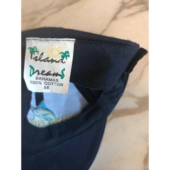 Blue Freeport Bahamas Blue Embroidered Marlin Adjustable Baseball Hat Cap - Picture 5 of 6